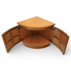 Nathan - 'Squares' pair of small corner cabinets, with square panelled cabinet doors