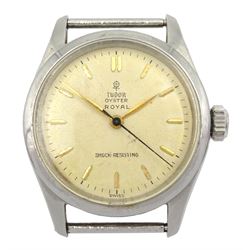 Tudor Oyster Royal gentleman's stainless steel manual wind wristwatch, back case No. 7903 82792