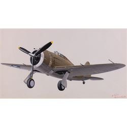 John Batchelor (British 1936-2019): Aircraft Studies, set of eleven gouaches variously signed and inscribed, max 35cm x 52cm (11)
