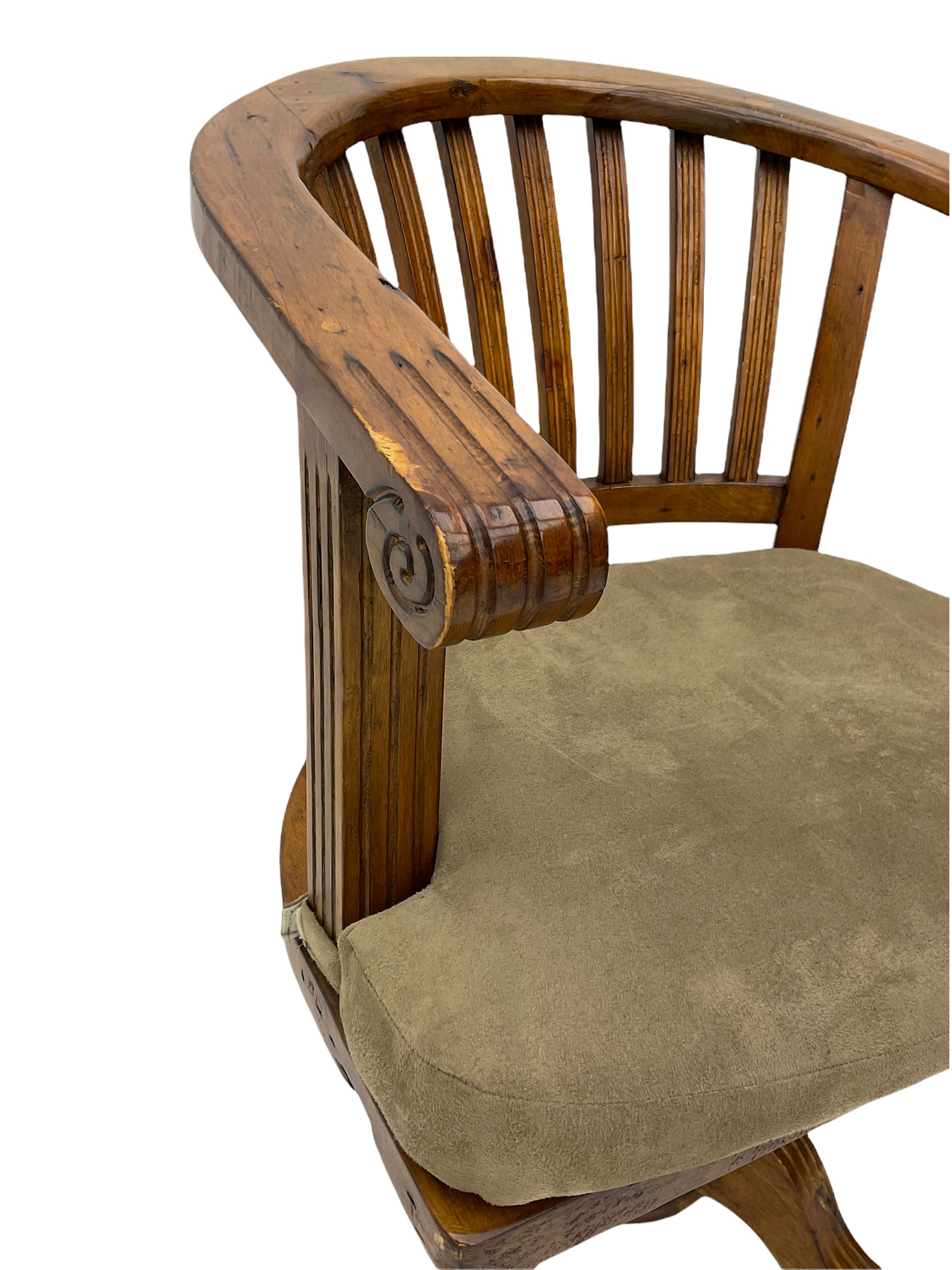 Barker & Stonehouse - Villiers reclaimed pine swivel desk chair