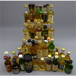  Collection of Malt Whisky Miniatures incl. James MacArthur's Craigellachie 12 years, 65.5%vol, The Macallan 1970, bottled 1988, The Balvenie Founders Reserve 10yo, Lagavulin 16years, etc mostly 5cl 40-43%vol, 42btls  