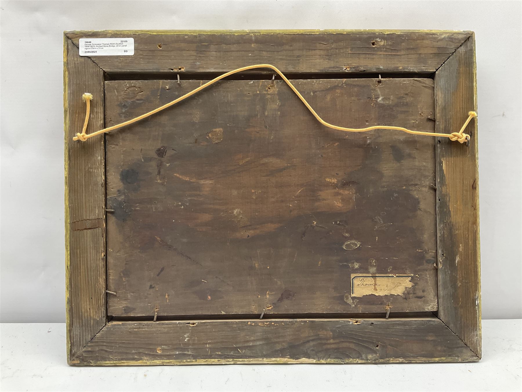 George Grosvenor Thomas RSW (Scottish 1856-1923): Arched Stone Bridge, oil on panel signed 23cm x 31cm