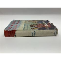 Blyton Enid: Five on Kirrin Island Again, first edition, Hodder & Stoughton, 1947, colour frontispiece, tinted plates and plain illustrations to text, pictorial endpapers, original red boards lettered in black in dust jacket (6/-, with telescope the wrong way round)