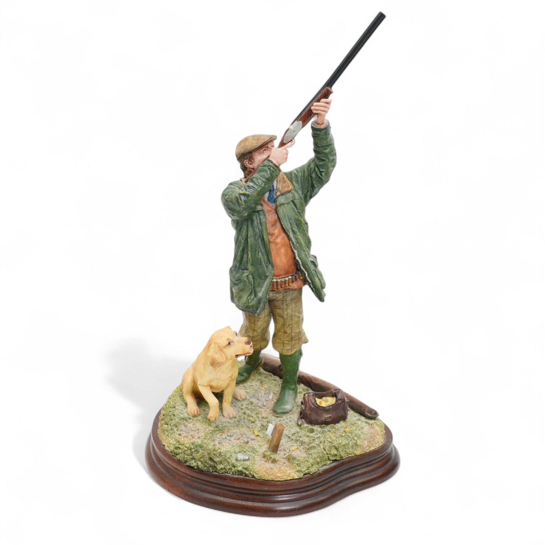 Border Fine Arts figures 'The Crosser Labrador - Yellow' B0983, H34cm, and 'Stepping Out' B1019, W26cm, each on wooden bases (2)