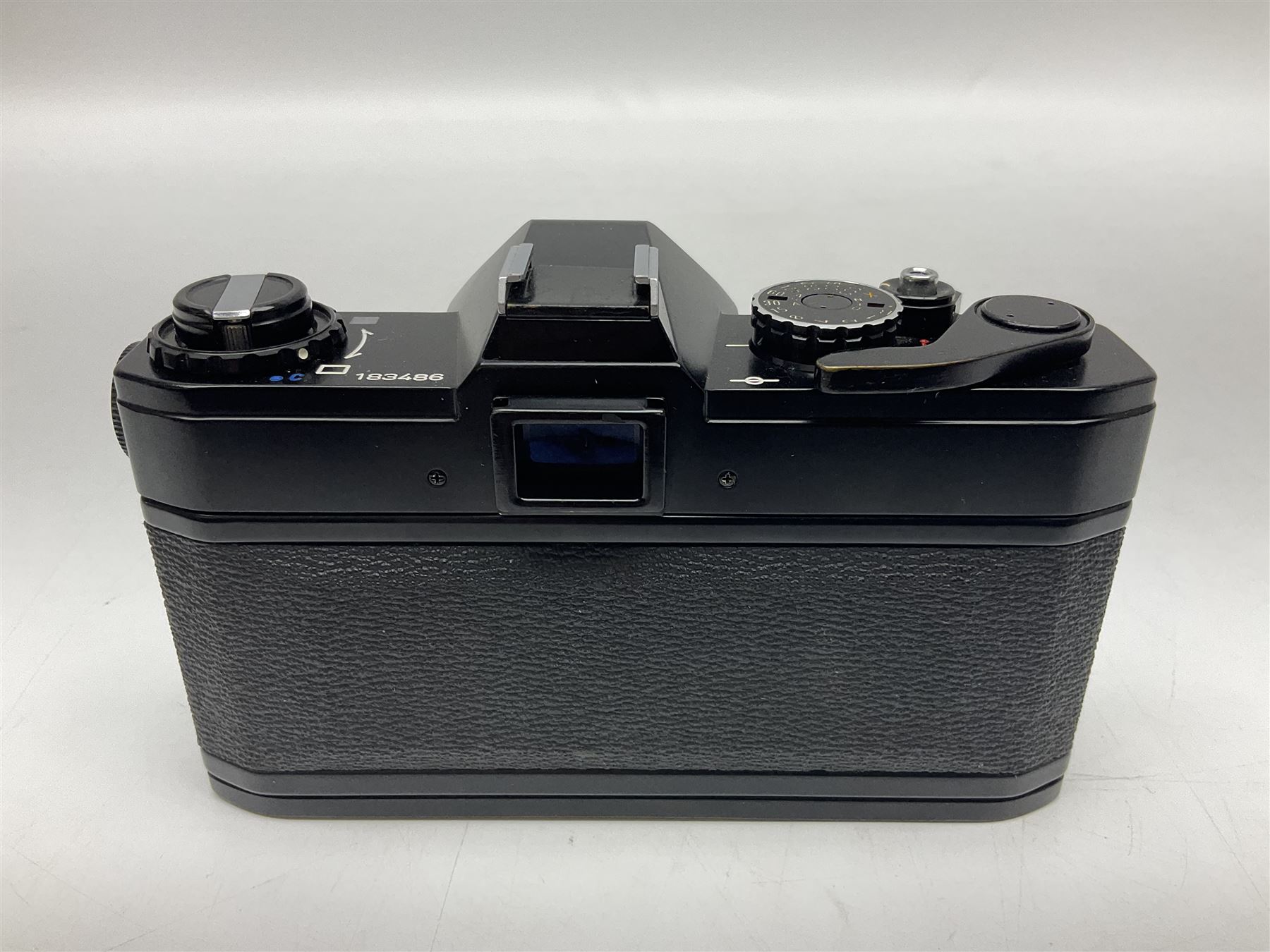 Canon QL Pellix camera body, serial no. 807468, with 'Canon FL 58mm 1:1.2' lens, serial no. 60185