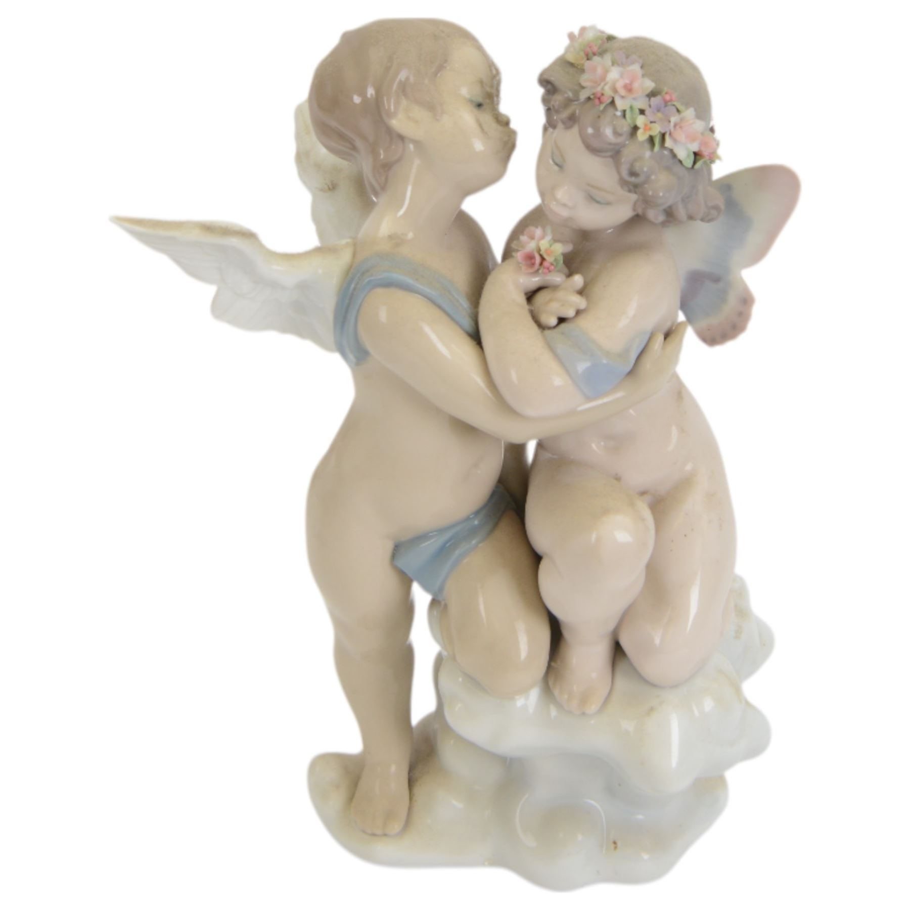 Lladro figure, Heaven and Earth, modelled as two cherubs, no 1824, with original box 
