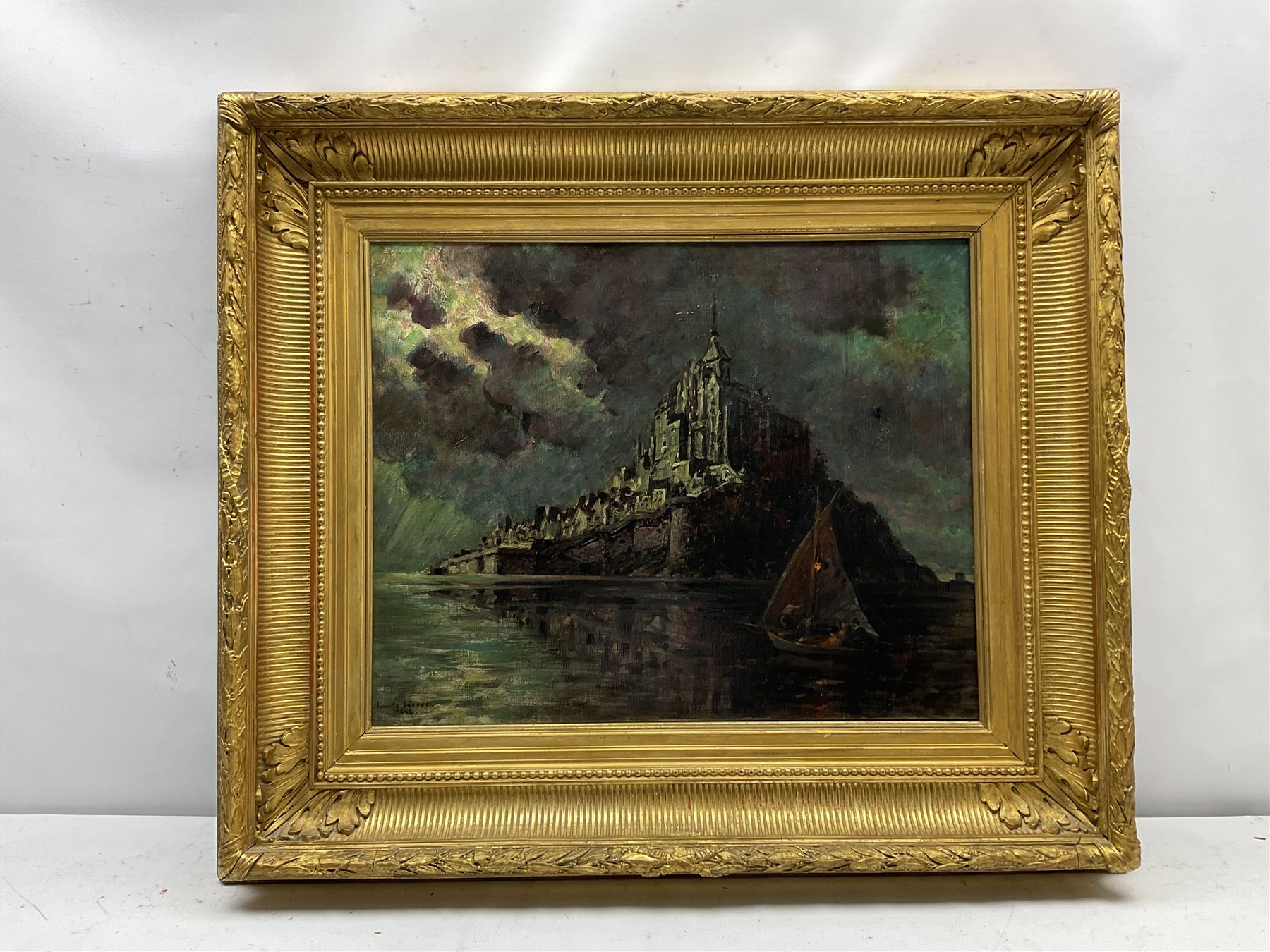 Louis Béroud (French 1852-1930): Mont St. Michel by Moonlight, oil on canvas signed and dated 1902, 41cm x 51cm
Provenance: Osenat, Paris, November 2013 Lot 98
