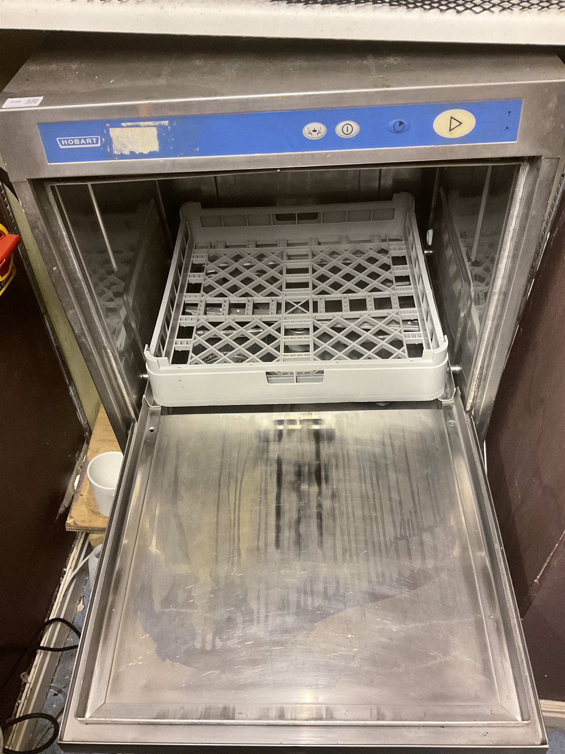 Hobart FX800 70 glass washer - spares or repairs- LOT SUBJECT TO VAT ON THE HAMMER PRICE - To be collected by appointment from The Ambassador Hotel, 36-38 Esplanade, Scarborough YO11 2AY. ALL GOODS MUST BE REMOVED BY WEDNESDAY 15TH JUNE.