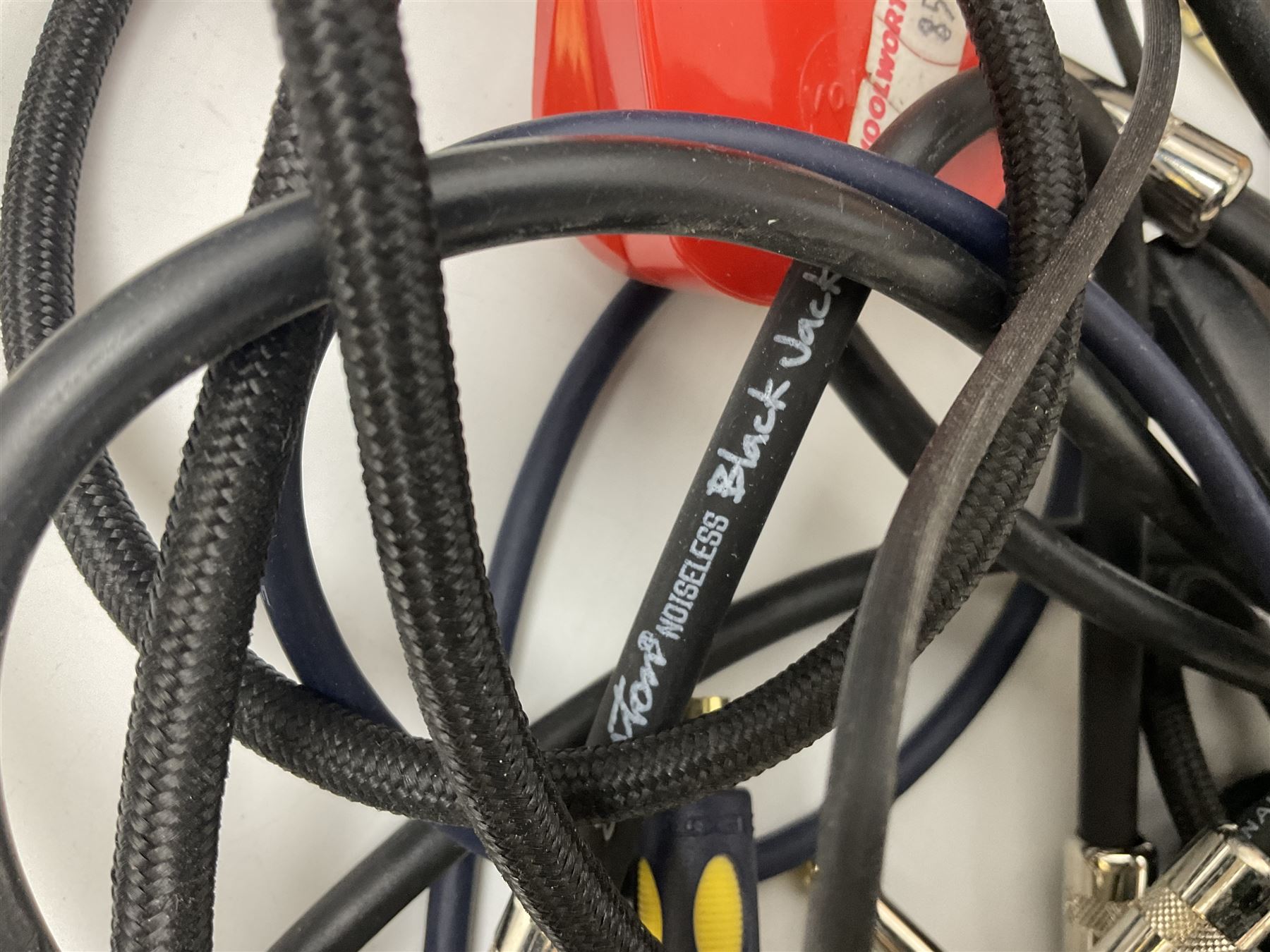 Zoom GFX-4 Guitar Effects processor; quantity of assorted cables; tremolo arms; plectrum wallet; Steepletone SMH10 earphones etc