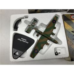 Nineteen Atlas Editions die-cast models of aircraft; to include Douglas Dakota C-47, Forke Wulf, Handley Page Halifax, De Havilland DH-98 Mosquito Mk.IV, etc and two others similar by IXO Models; all boxed (21)

