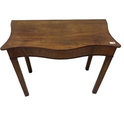 19th century mahogany serpentine side table