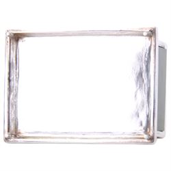 Edwardian silver and nephrite casket, of rectangular form with inset nephrite panels to sides, the removable cover surmounted with a nephrite recumbent lion, hallmarked Frank Hyams Ltd, London 1906, H9.5cm W9cm D6.5cm