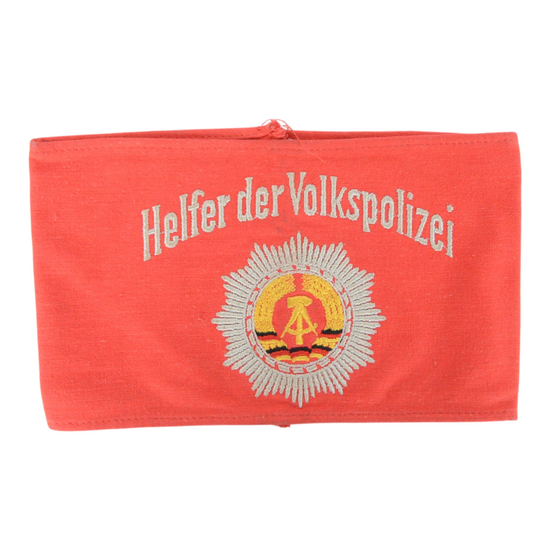 Seven foreign military armbands, comprising Soviet Aeroflot, three Dutch Engineers; 1st 2nd & 3rd class and three East German Civil Police, Streife & Helfer der Volkspolizei
