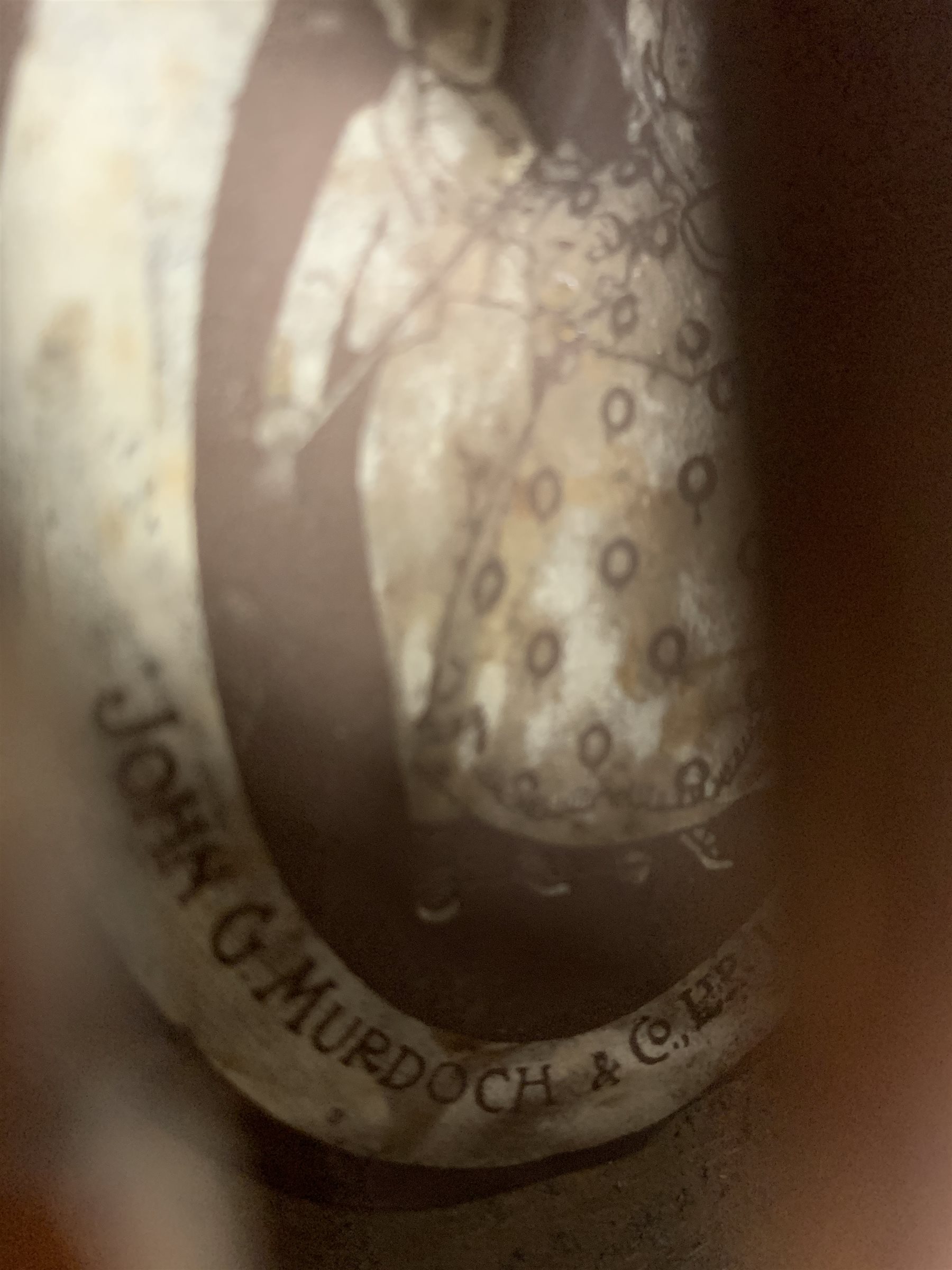 John Murdoch & Co. 'The Maidstone' three-quarter size violin with 33.5cm two-piece maple back and ribs and spruce top, bears label, 55cm overall, in original ebonised wooden 'coffin' case with two bows 