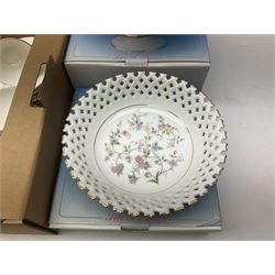 Collection of tea and dinner wares, to include Royal Doulton Camelot pattern teapot, cups and saucers, Royal Doulton Allegro pattern cups saucers and dessert plates, Coalport tea cup and saucer, etc, three boxes
