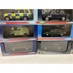 Lledo and Vanguard 1:43 scale die-cast models including Land Rover, Vauxhall, MG, Police and others, all boxed (21)