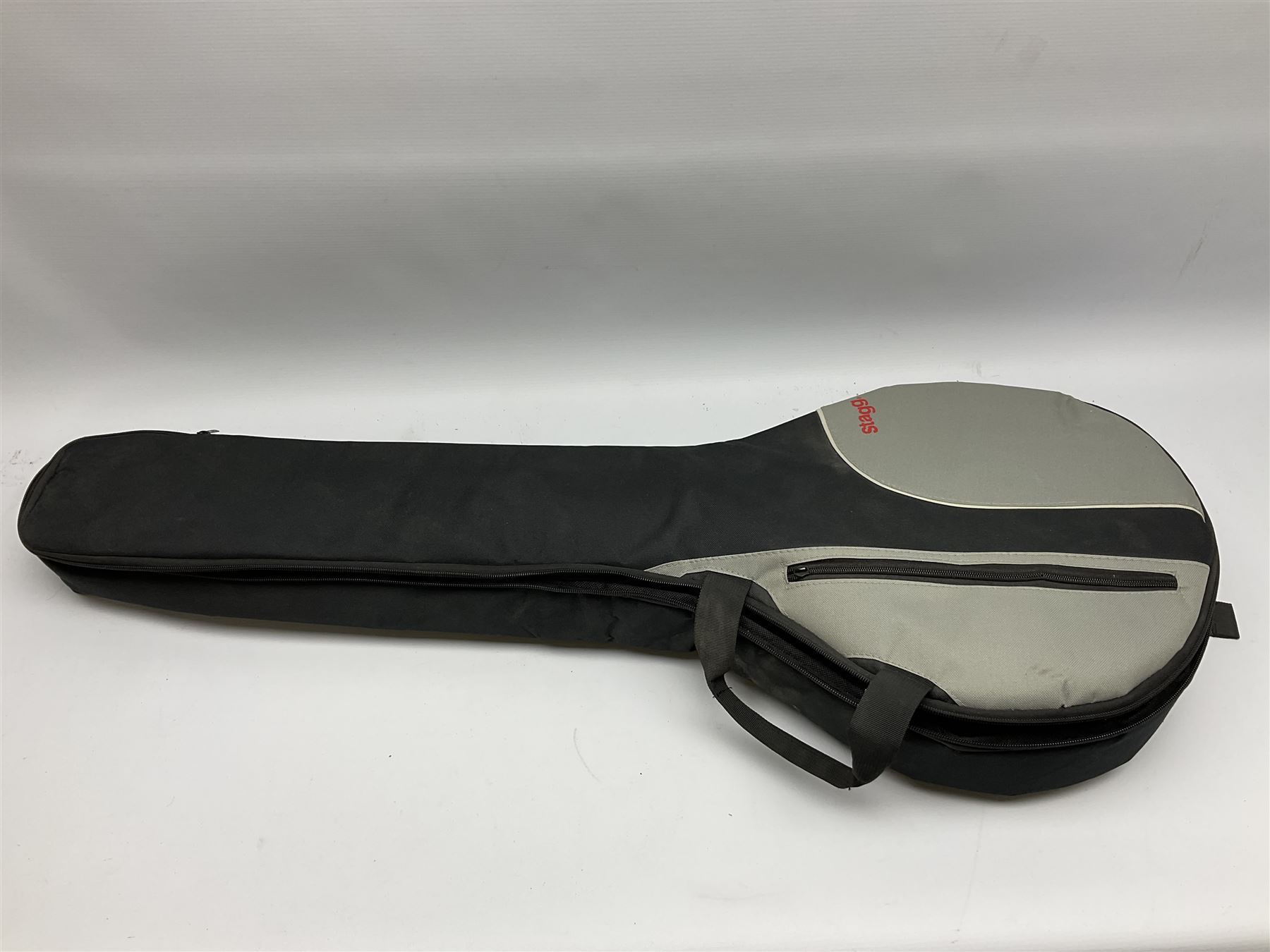 Classic Cantabile five-string banjo with sapele mahogany back L97.5cm; in soft carrying case