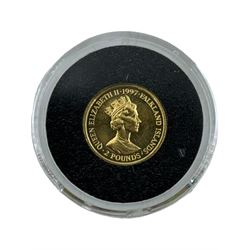 Four one twenty-fifth of an ounce 24 carat gold coins, from 'The Smallest Gold Coins of the World Collection', all with Westminster certificates (4)