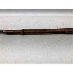 Westley Richards .310 Cadet Martini action rifle, the 63.5cm smooth bored barrel with one barrel band, walnut stock stamped 93/352 with hinged compartment to butt, serial no.3365, L103cm