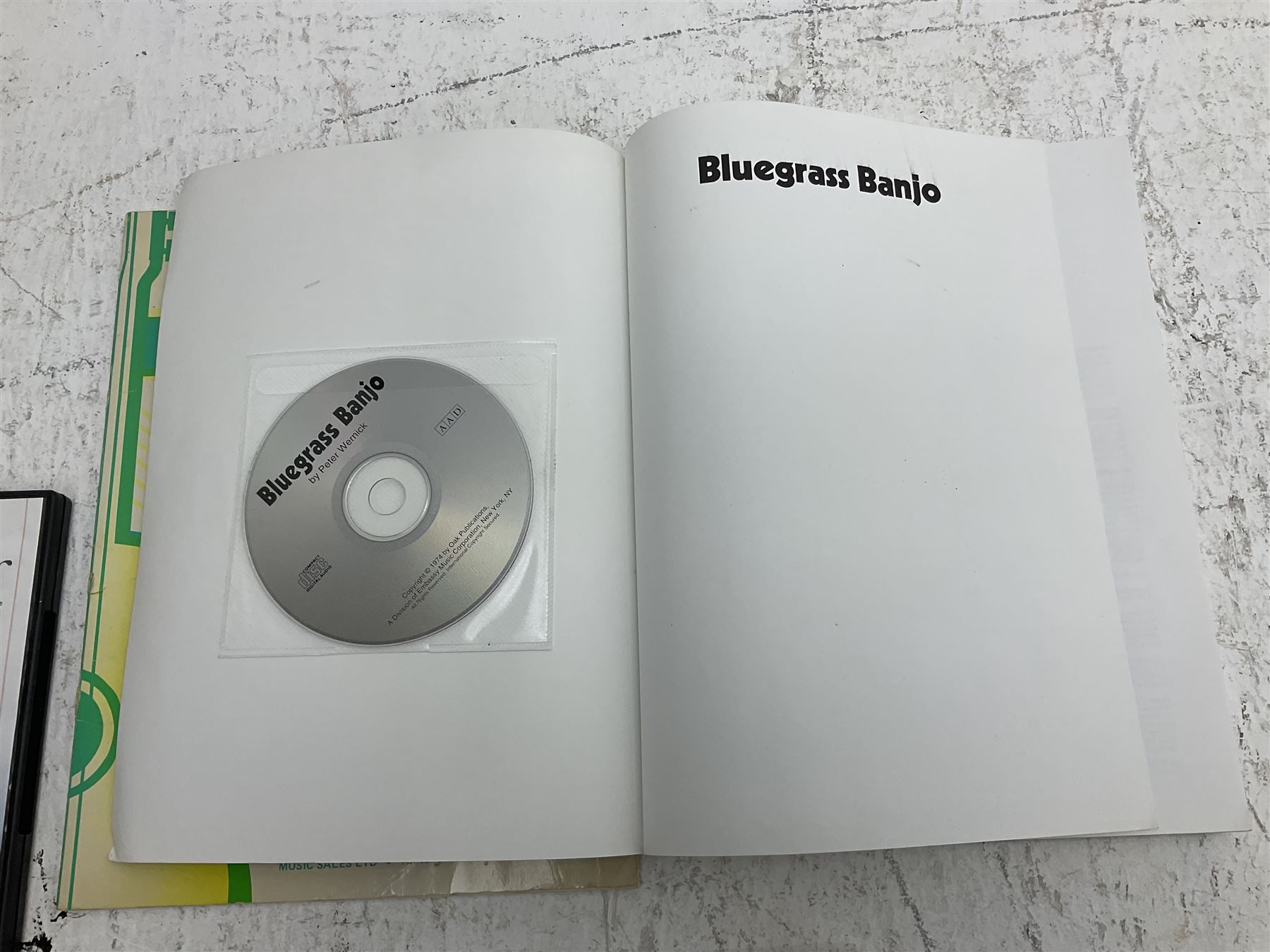 Rally five-string banjo with mahogany solid back L101cm in soft carrying case; and Brunswick Model BF200 acoustic guitar L103cm; with small quantity of instructional DVDs and booklets