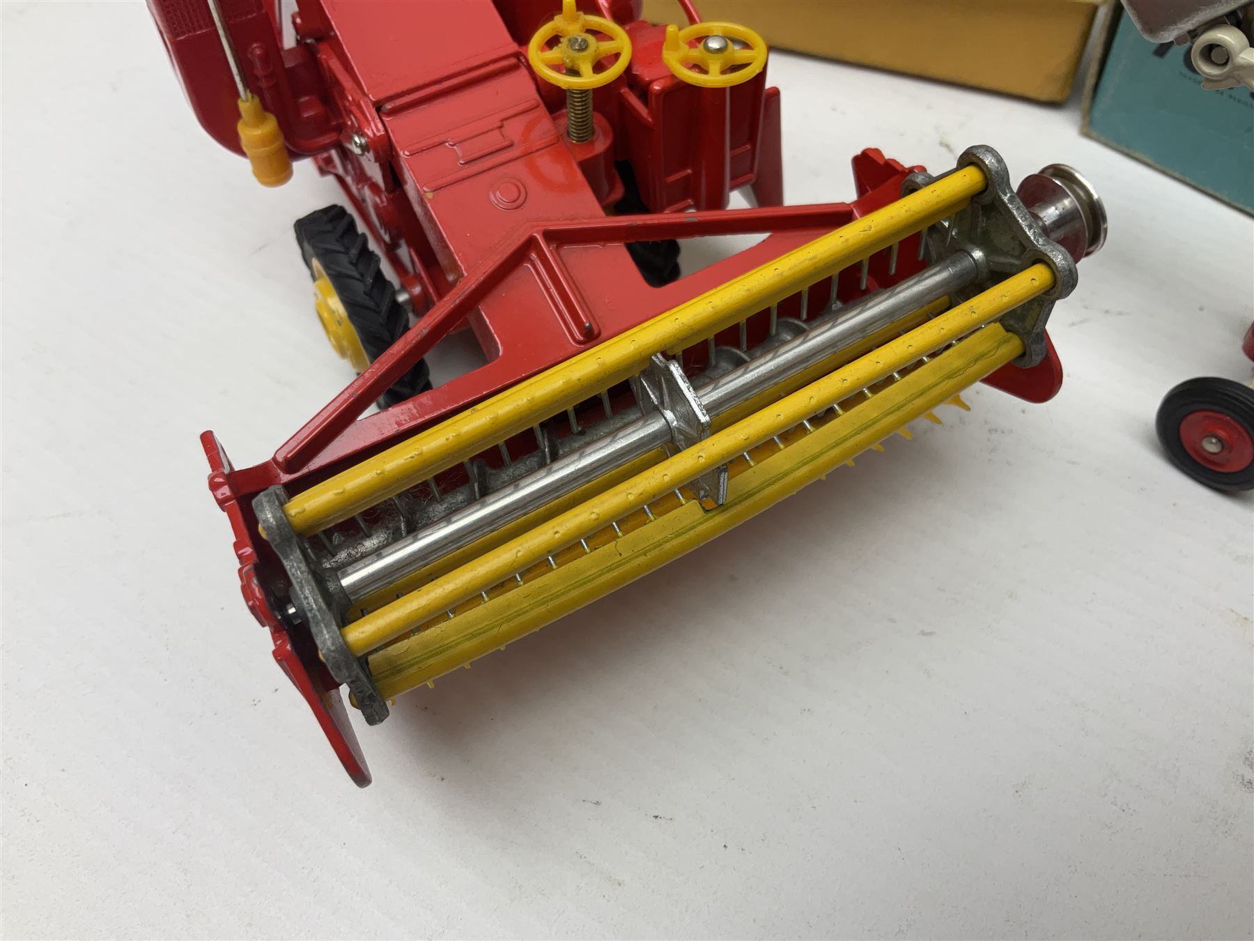 Corgi - Massey-Ferguson 780 Combine Harvester no.1111 and Corgi Massey-Ferguson 65 Tractor with Shovel no.53; both in original boxes 