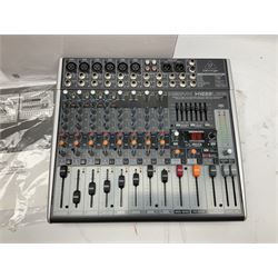 Meridian stage pro AS802ADC mixer, housed in a hard case, Xenyx X1222USB mixer and a Citronic CSL-10 mixing console, boxed (3)
