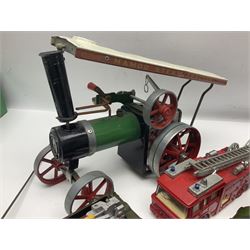 Mamod steam engine, together with other die cast cars etc