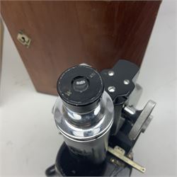 20th century W. Watson & Sons Bactil-60 binocular microscope no 143202, in original box, together with W. Watson & Sons microscope no 82904 in original box 