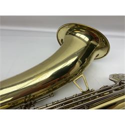 Czechoslovakian Corton tenor saxophone, probably 1970s/80s, serial no.132621; in fitted carrying case with crook and two mouthpieces