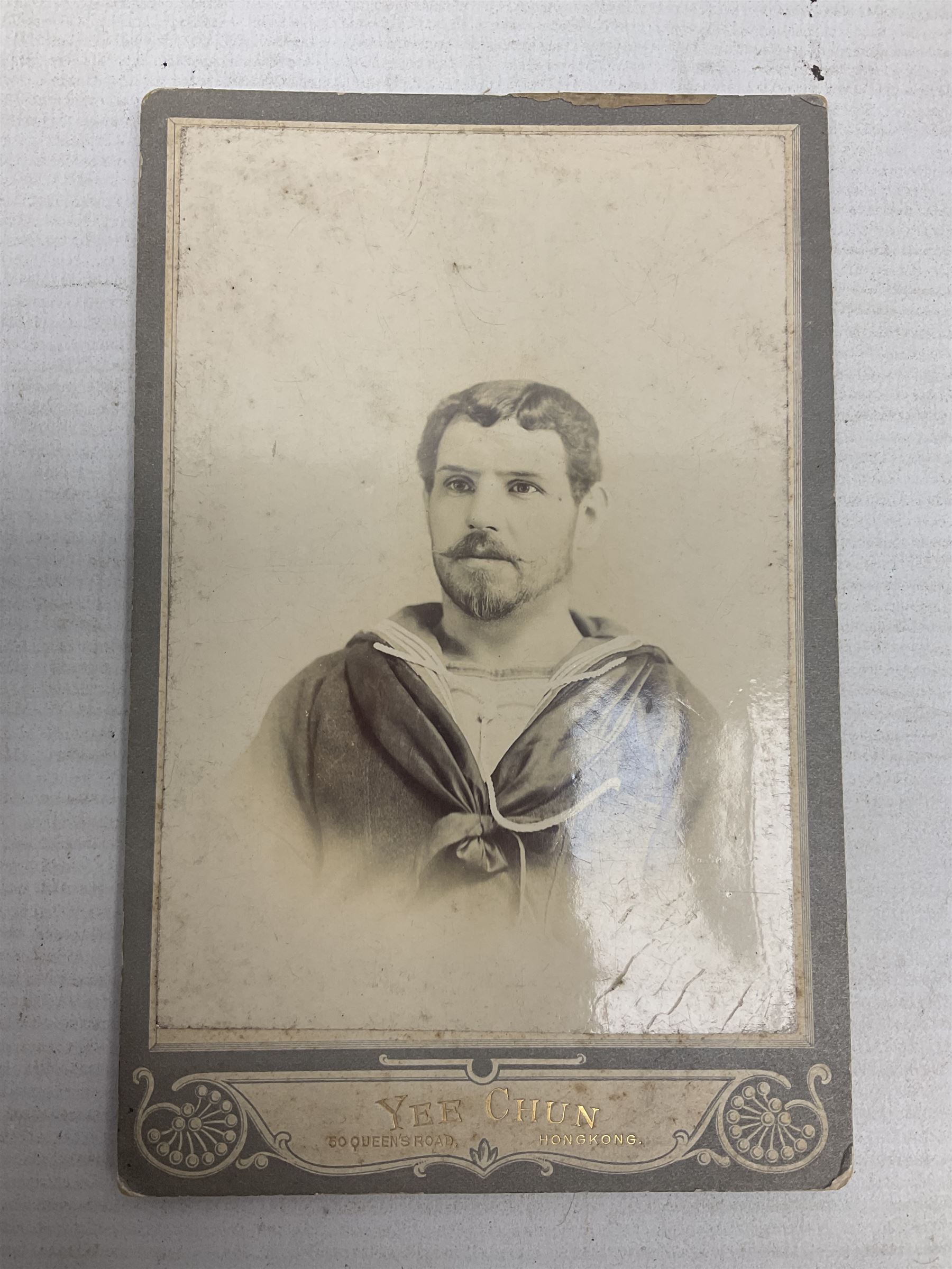 Victoria Naval General Service medal dated 1848 with Syria clasp awarded to Thomas Atwell; with ribbon and cabinet photograph of Atwell taken at the Yee Chun Studios, 50 Queens Road, Hongkong