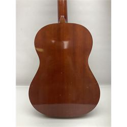 Harmony Model H6360 acoustic guitar in mahogany with spruce top, L103cm overall; and 1970s B&M (Barnes & Mullins) Concert Grande acoustic guitar, L101.5cm overall; each in hard carrying case (2)