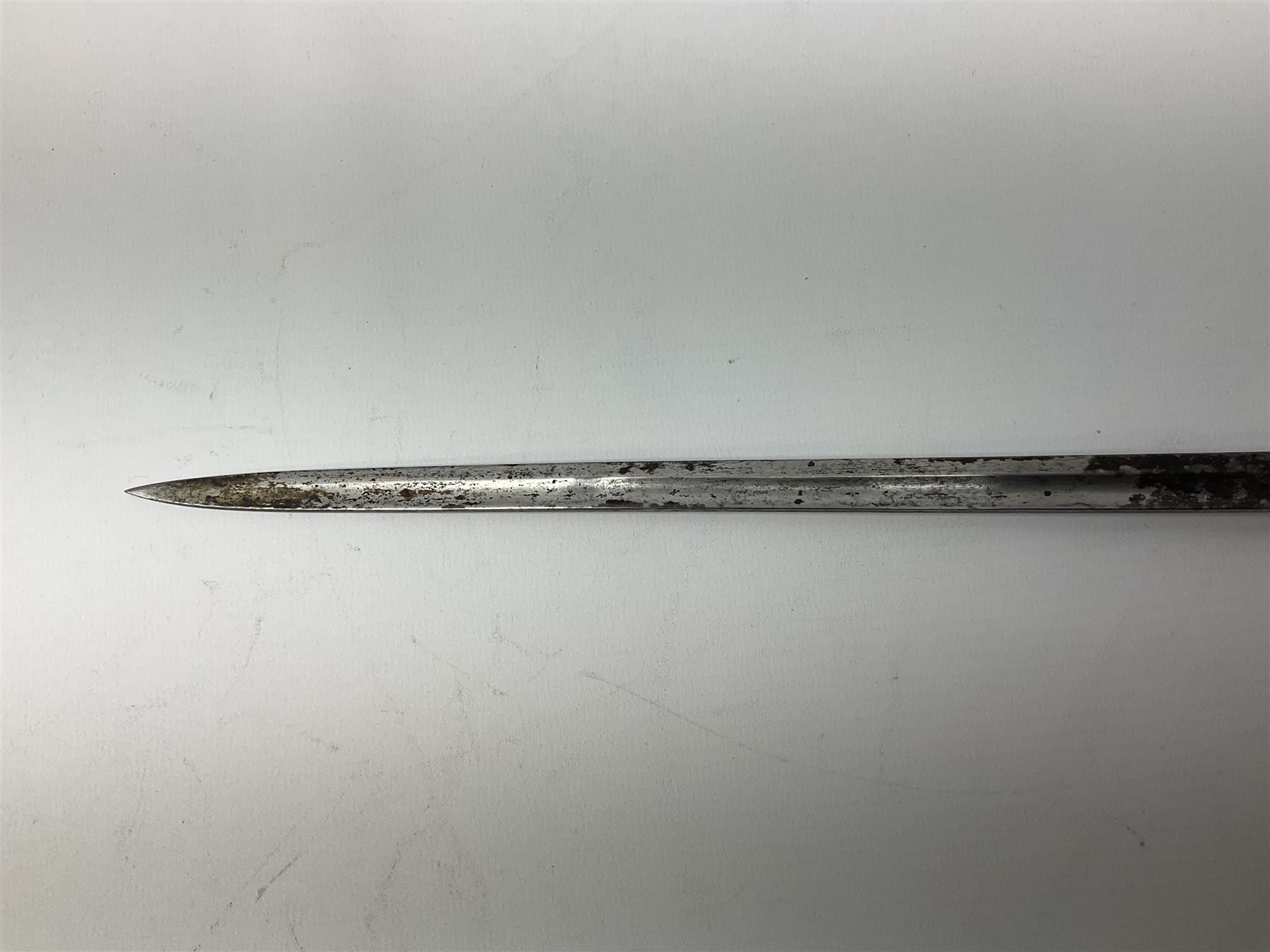 Late 19th/early 20th century sword stick/walking cane with 38cm fullered steel blade 85cm overall