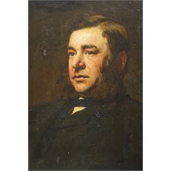 English School (19th Late century): Portrait of a Distinguished Gentleman, oil on canvas unsigned 48cm x 33cm