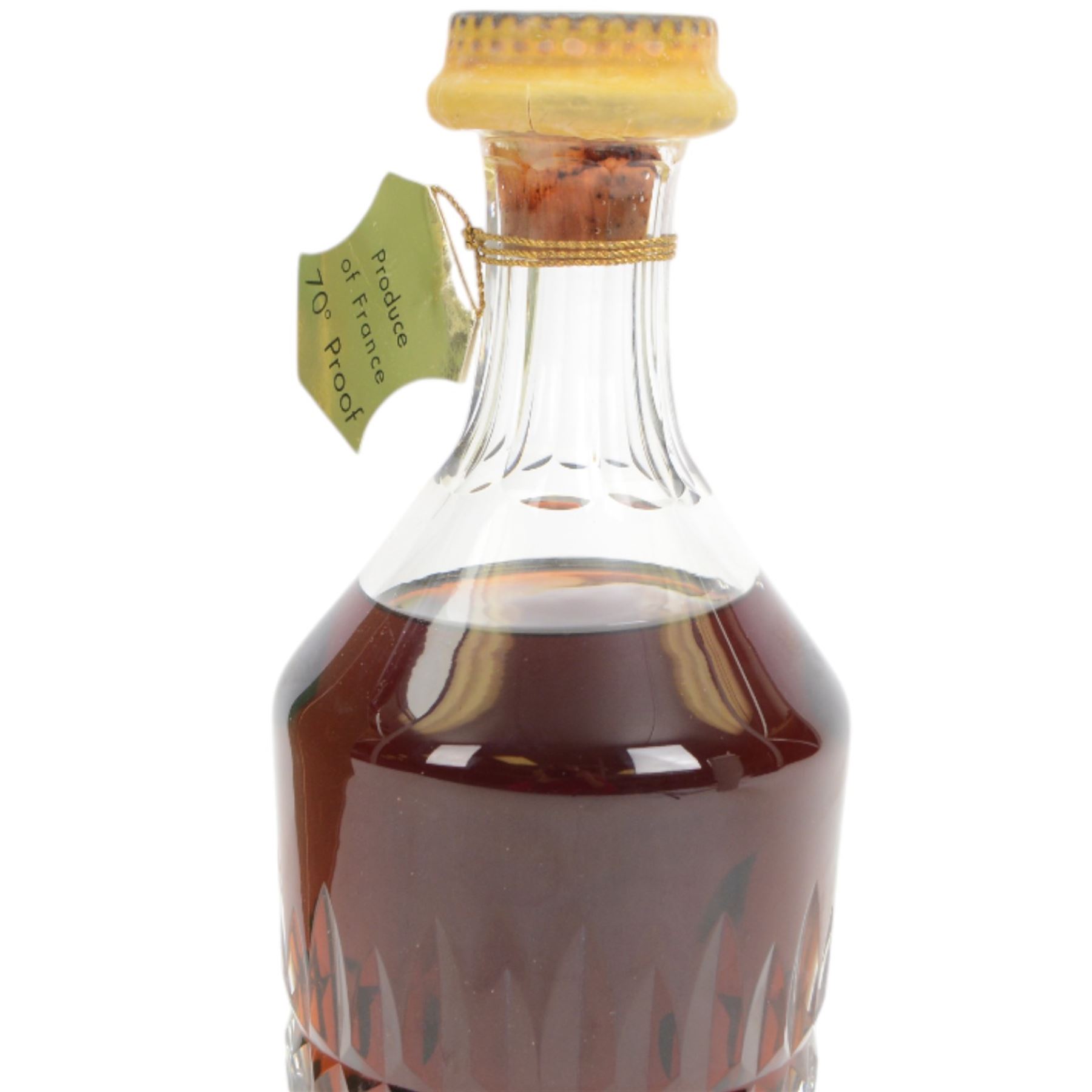 Hennessy extra grande fine champagne cognac, bottled 1961, unknown contents 70% proof, in cut glass decanter made by Baccarat of Paris, with certificate and in original presentation box 