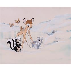 Disney Interest - Contemporary School (21st Century): Bambi on Ice, gouache unsigned 23cm x 28cm