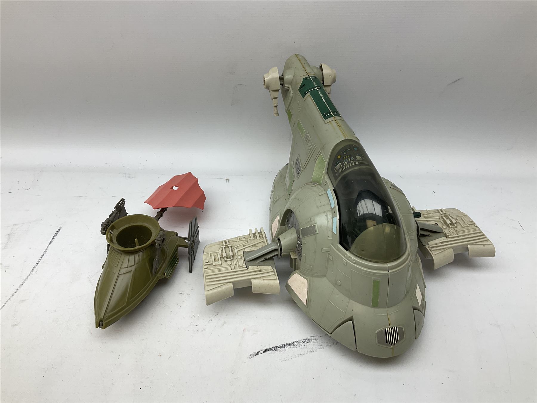 Star Wars - thirteen early 1980s vehicles/equipment including X-Wing Fighter; Snowspeeder; Slave 1 (Boba Fett's Spaceship); Scout Walker C7; Mobile Laser Cannon; Tripod Laser Cannon; Speeder Bike; Radar laser Cannon; two Vehicle Maintenance Energisers etc; all unboxed (13)