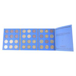 Twenty part-filled Whitman folders, including ten pre-1920 and twenty-eight pre-1947 half crowns, seven pre-1920 and twenty-five pre-1947 florins, numerous copper coins, etc