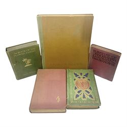 Rubaiyat of Omar Khayyam 1920 with tipped in colour plates by Frank Brangwyn; Barker Cicely M.: The Book of the Flower Fairies Ndc1943; Watson & Abercrombie: A Plan for Plymouth. 1943; and two other books (5)