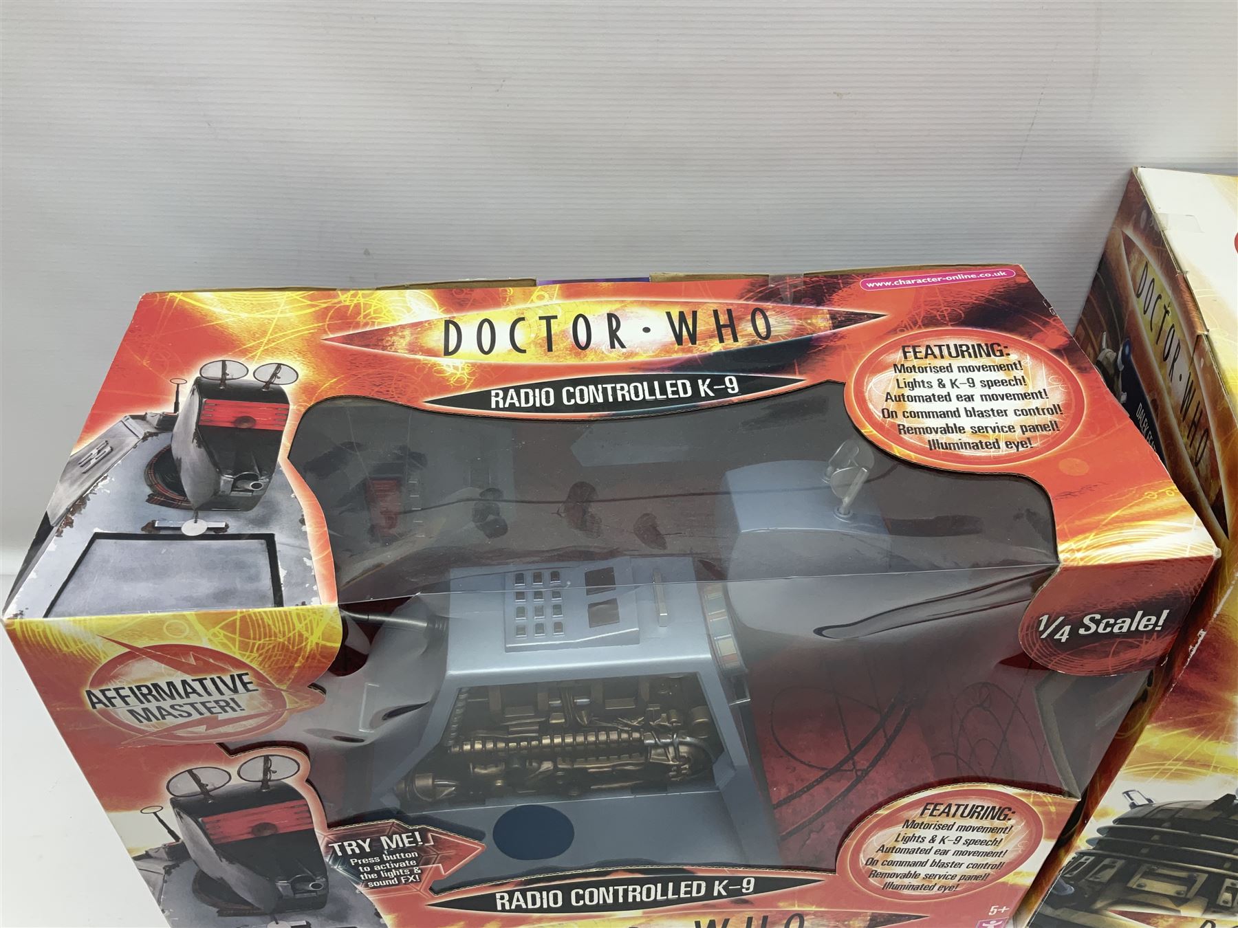 Dr. Who - four boxed collectables by Character Options and Wesco comprising Radio Controlled Dalek, Radio Controlled 1/4 scale K-9, Dalek and Tardis money banks (4)