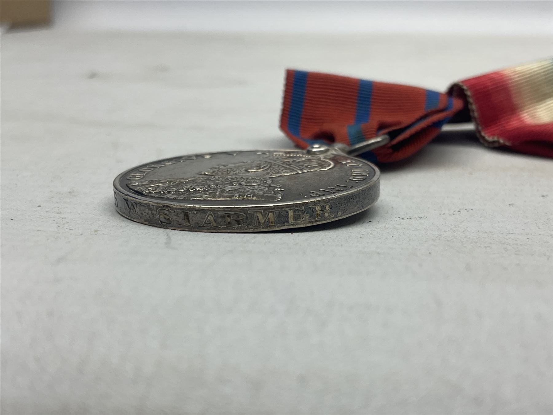 WW1 Naval group of four medals comprising British War Medal, 1914-15 Star and Victory Medal awarded to M.10222 E.W. Starmer J.R.A. (later S.R.A.) R.N.; and St. John Ambulance Brigade Coronation 1911 Medal to Pte. E.W. Starmer; all with ribbons