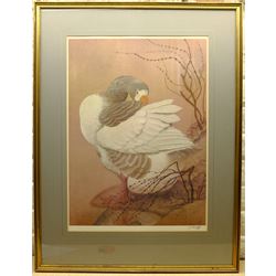 Charles Frederick Tunnicliffe (British 1901-1979): Greylag Goose, colour print signed in pencil with Fine Art Trade Guild blindstamp 60cm x 44cm