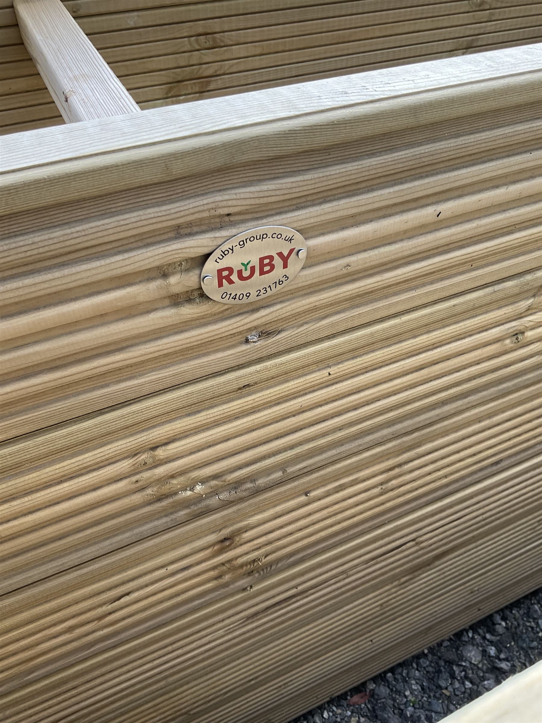 Large Ruby rectangular tanalised timber planter  - THIS LOT IS TO BE COLLECTED BY APPOINTMENT FROM DUGGLEBY STORAGE, GREAT HILL, EASTFIELD, SCARBOROUGH, YO11 3TX