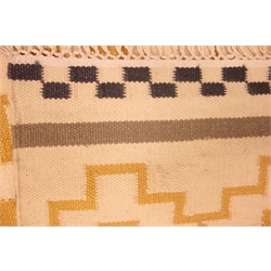  Afghan Kelim beige ground rug, geometric field, 240cm x 167cm  