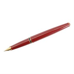 Montblanc Generation red fountain pen,14ct gold nib, in original box 
