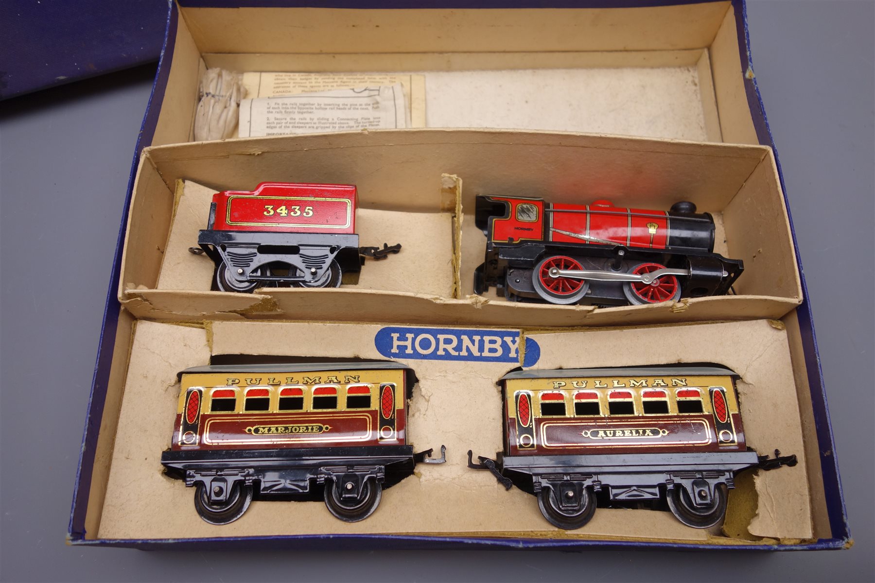 Hornby '0' gauge M1 Passenger Set with M1 040 Tender No.3435 and two Pullman