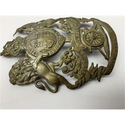 First East York Artillery Victorian helmet plate, 8cm x 10cm
