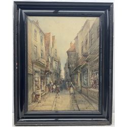 Frederick William Booty (British 1840-1924): The Shambles York, watercolour signed and dated 1911, 73cm x 55cm
