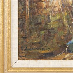 Barry Arthur Peckham ROI SEA RSMA (British 1945-): 'The Alleyway Staithes', oil on board signed and dated '07, 31cm x 14cm
Provenance: purchased Talents Fine Art, Malton, Yorkshire, labelled verso