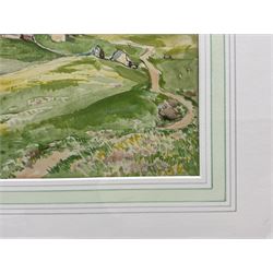 Cecil Arthur Hunt RWS RBA (British 1873-1965): 'Zermatt from the Matterhorn - Switzerland', watercolour signed and titled 25cm x 34cm