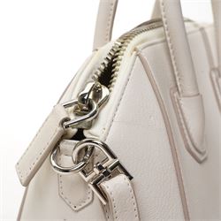 Givenchy - ‘Antigona’ Mini Bag, introduced circa 2011 under Riccardo Tisci, in structured white grained goat leather, with twin top carrying handles and detachable wide adjustable crossbody strap, with silver tone hardware, with original dust bag